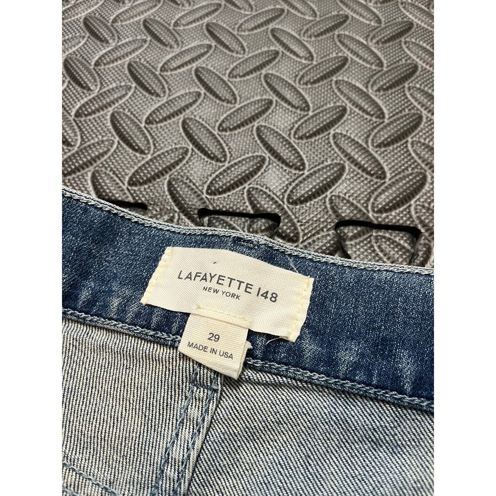 Lafayette 148 New York‎ Women's High Rise Straight Ankle Reeve Jean Size 29 - Picture 2 of 12